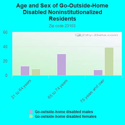 Age and Sex of Go-Outside-Home Disabled Noninstitutionalized Residents