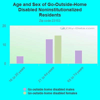 Age and Sex of Go-Outside-Home Disabled Noninstitutionalized Residents