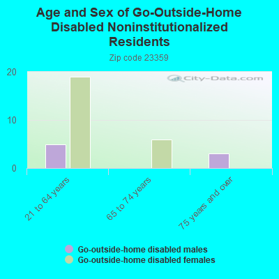 Age and Sex of Go-Outside-Home Disabled Noninstitutionalized Residents