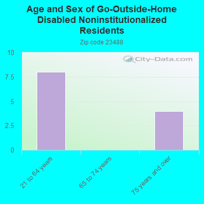 Age and Sex of Go-Outside-Home Disabled Noninstitutionalized Residents