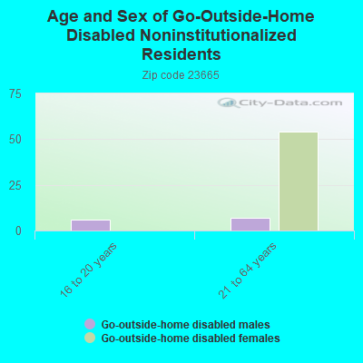 Age and Sex of Go-Outside-Home Disabled Noninstitutionalized Residents