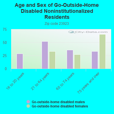 Age and Sex of Go-Outside-Home Disabled Noninstitutionalized Residents