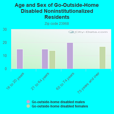 Age and Sex of Go-Outside-Home Disabled Noninstitutionalized Residents