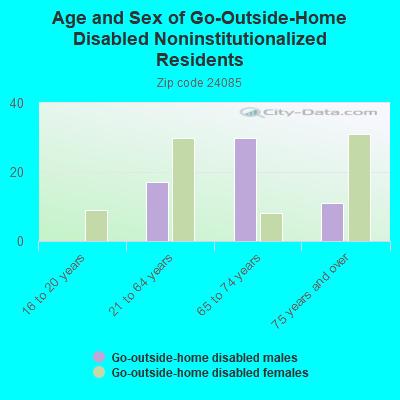 Age and Sex of Go-Outside-Home Disabled Noninstitutionalized Residents