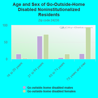 Age and Sex of Go-Outside-Home Disabled Noninstitutionalized Residents