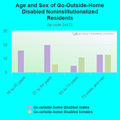 Age and Sex of Go-Outside-Home Disabled Noninstitutionalized Residents