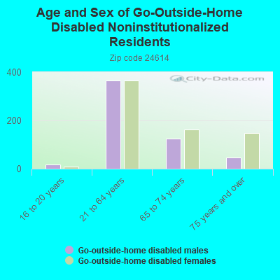 Age and Sex of Go-Outside-Home Disabled Noninstitutionalized Residents