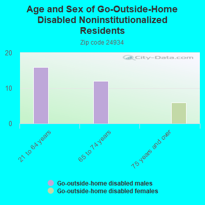 Age and Sex of Go-Outside-Home Disabled Noninstitutionalized Residents