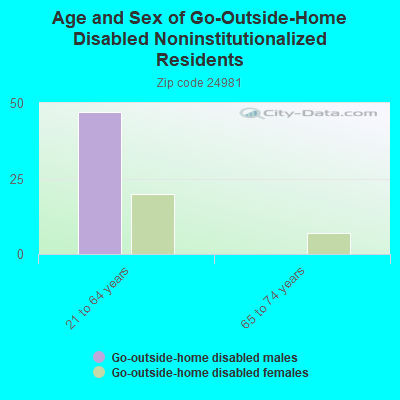 Age and Sex of Go-Outside-Home Disabled Noninstitutionalized Residents