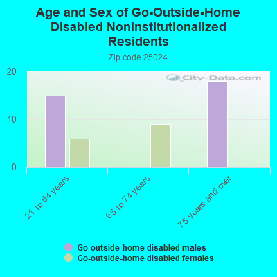 Age and Sex of Go-Outside-Home Disabled Noninstitutionalized Residents