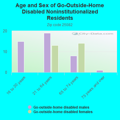 Age and Sex of Go-Outside-Home Disabled Noninstitutionalized Residents