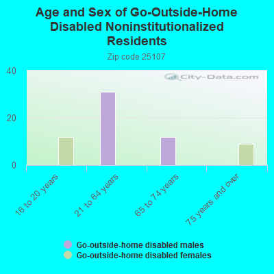 Age and Sex of Go-Outside-Home Disabled Noninstitutionalized Residents