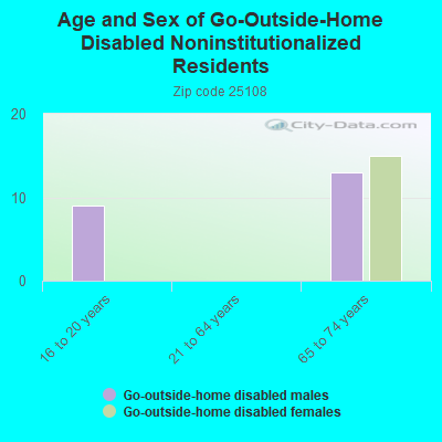 Age and Sex of Go-Outside-Home Disabled Noninstitutionalized Residents