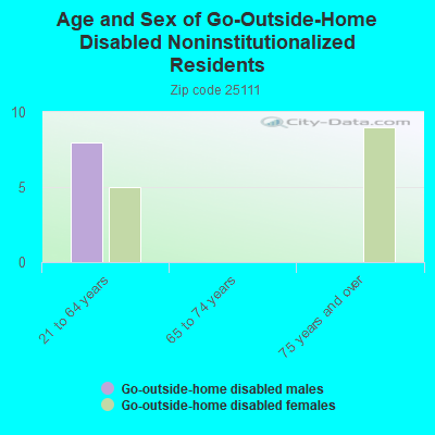 Age and Sex of Go-Outside-Home Disabled Noninstitutionalized Residents