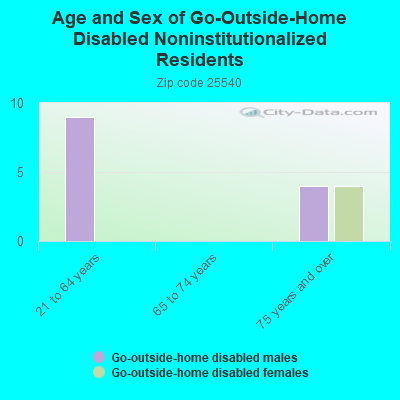 Age and Sex of Go-Outside-Home Disabled Noninstitutionalized Residents