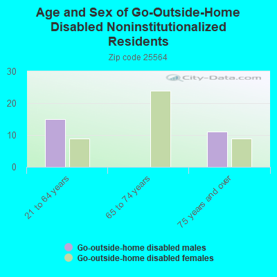 Age and Sex of Go-Outside-Home Disabled Noninstitutionalized Residents