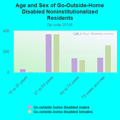 Age and Sex of Go-Outside-Home Disabled Noninstitutionalized Residents