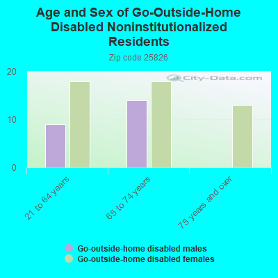 Age and Sex of Go-Outside-Home Disabled Noninstitutionalized Residents