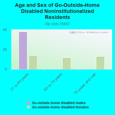 Age and Sex of Go-Outside-Home Disabled Noninstitutionalized Residents