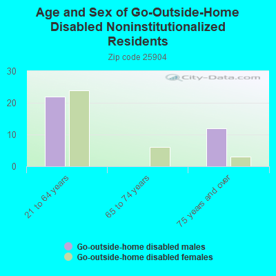 Age and Sex of Go-Outside-Home Disabled Noninstitutionalized Residents