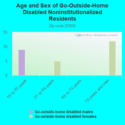 Age and Sex of Go-Outside-Home Disabled Noninstitutionalized Residents