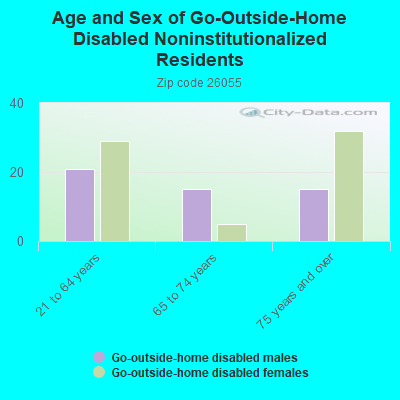 Age and Sex of Go-Outside-Home Disabled Noninstitutionalized Residents