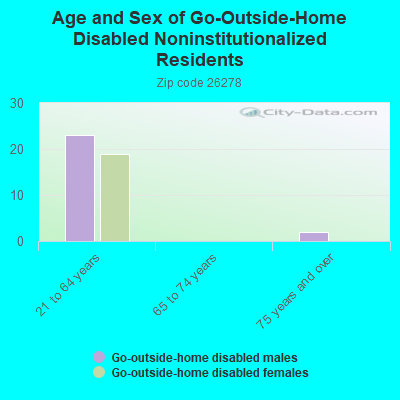 Age and Sex of Go-Outside-Home Disabled Noninstitutionalized Residents