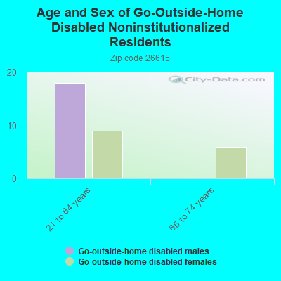 Age and Sex of Go-Outside-Home Disabled Noninstitutionalized Residents