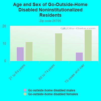 Age and Sex of Go-Outside-Home Disabled Noninstitutionalized Residents