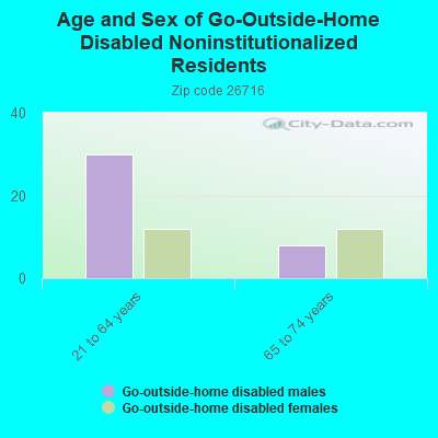 Age and Sex of Go-Outside-Home Disabled Noninstitutionalized Residents