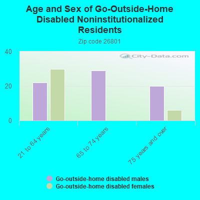 Age and Sex of Go-Outside-Home Disabled Noninstitutionalized Residents