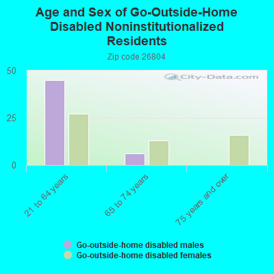 Age and Sex of Go-Outside-Home Disabled Noninstitutionalized Residents