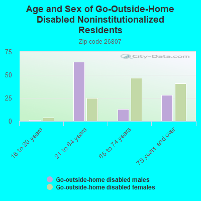 Age and Sex of Go-Outside-Home Disabled Noninstitutionalized Residents