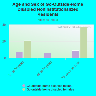 Age and Sex of Go-Outside-Home Disabled Noninstitutionalized Residents