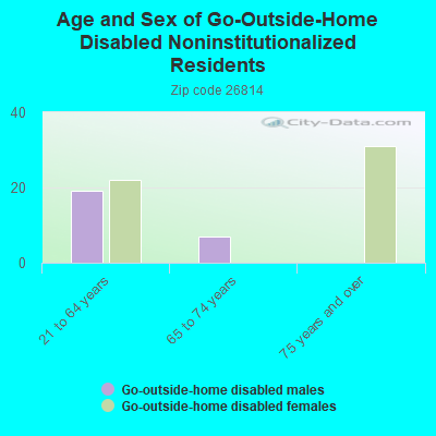 Age and Sex of Go-Outside-Home Disabled Noninstitutionalized Residents