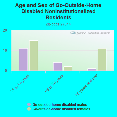 Age and Sex of Go-Outside-Home Disabled Noninstitutionalized Residents