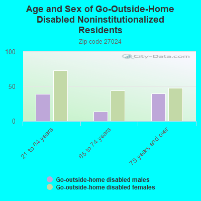 Age and Sex of Go-Outside-Home Disabled Noninstitutionalized Residents