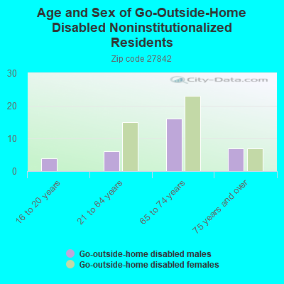 Age and Sex of Go-Outside-Home Disabled Noninstitutionalized Residents