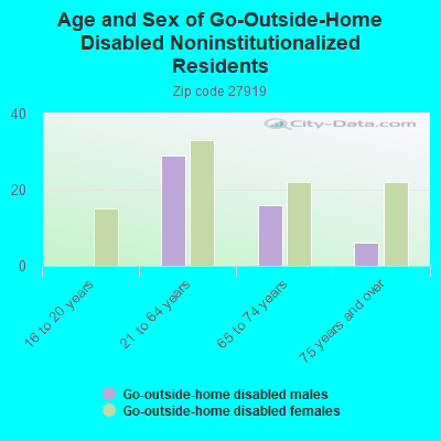 Age and Sex of Go-Outside-Home Disabled Noninstitutionalized Residents