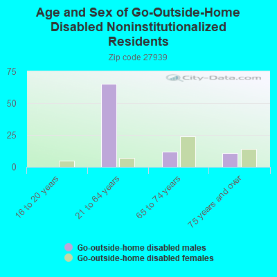 Age and Sex of Go-Outside-Home Disabled Noninstitutionalized Residents