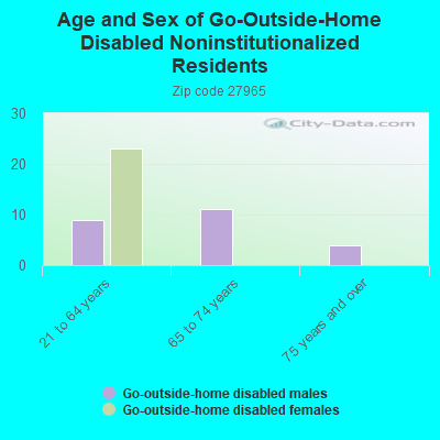 Age and Sex of Go-Outside-Home Disabled Noninstitutionalized Residents