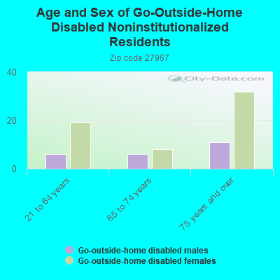 Age and Sex of Go-Outside-Home Disabled Noninstitutionalized Residents