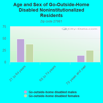 Age and Sex of Go-Outside-Home Disabled Noninstitutionalized Residents