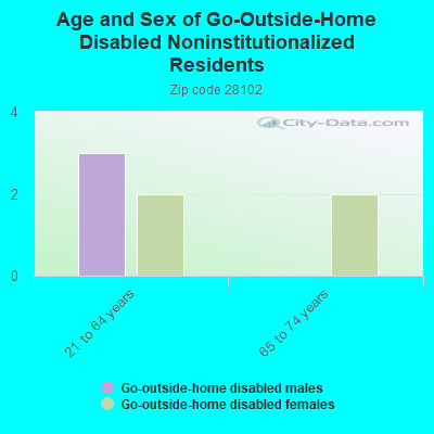 Age and Sex of Go-Outside-Home Disabled Noninstitutionalized Residents