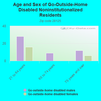 Age and Sex of Go-Outside-Home Disabled Noninstitutionalized Residents