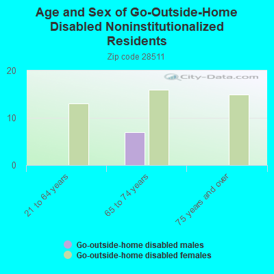 Age and Sex of Go-Outside-Home Disabled Noninstitutionalized Residents