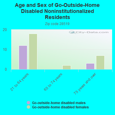 Age and Sex of Go-Outside-Home Disabled Noninstitutionalized Residents