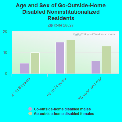 Age and Sex of Go-Outside-Home Disabled Noninstitutionalized Residents