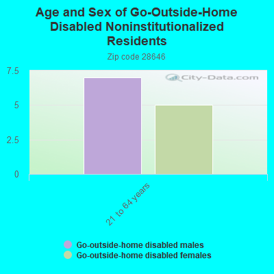 Age and Sex of Go-Outside-Home Disabled Noninstitutionalized Residents