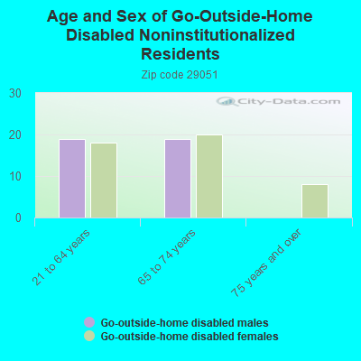 Age and Sex of Go-Outside-Home Disabled Noninstitutionalized Residents